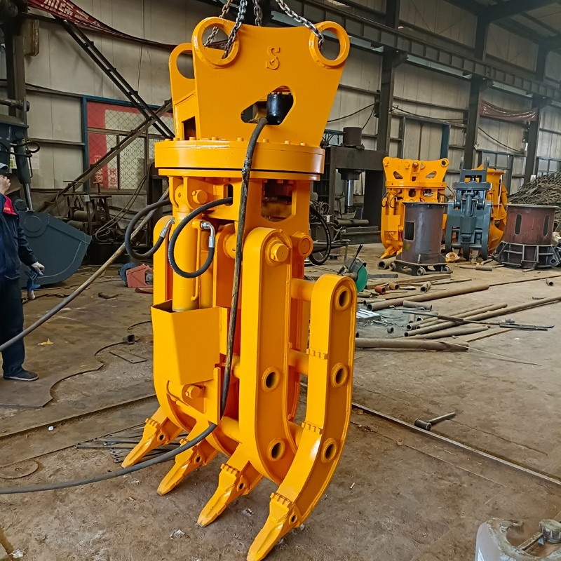 挖機旋轉(zhuǎn)抓鋼機